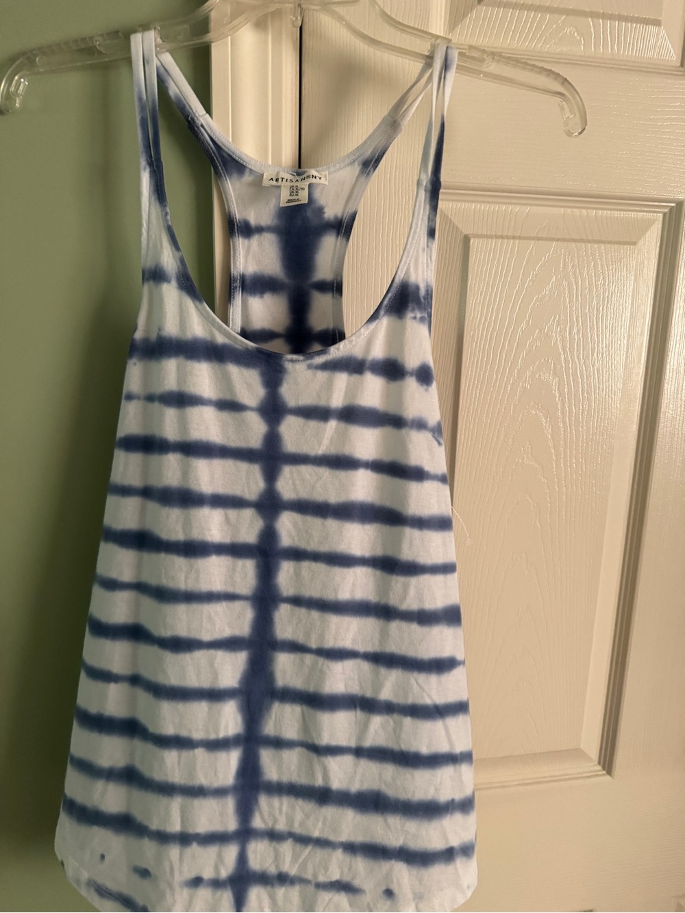 Artisan NY Blue Tie-Dye Racerback Tank Top